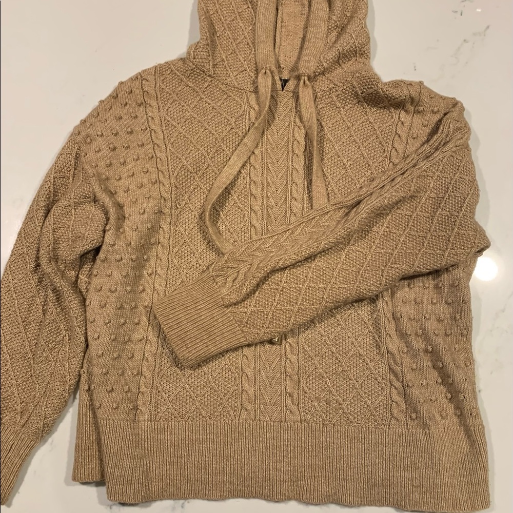 Ann Taylor tan hooded sweater- in like-new condition!